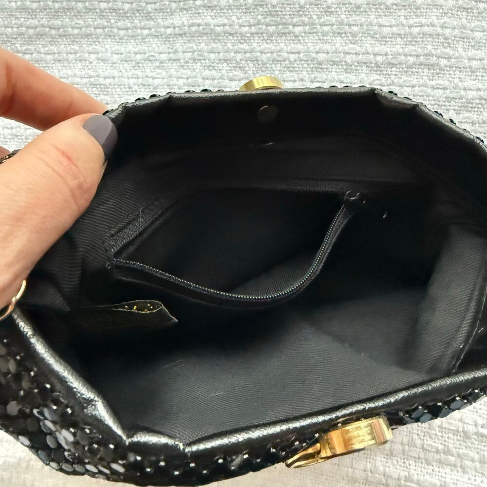 Vintage Bueno Black Sequin Evening Bag - Picture 5 of 9